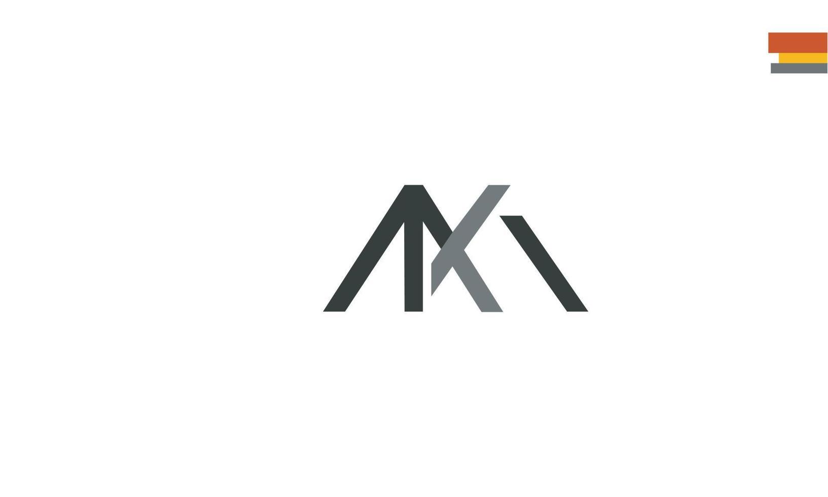 alfabeto letras iniciales monograma logo am, ma, a y m vector