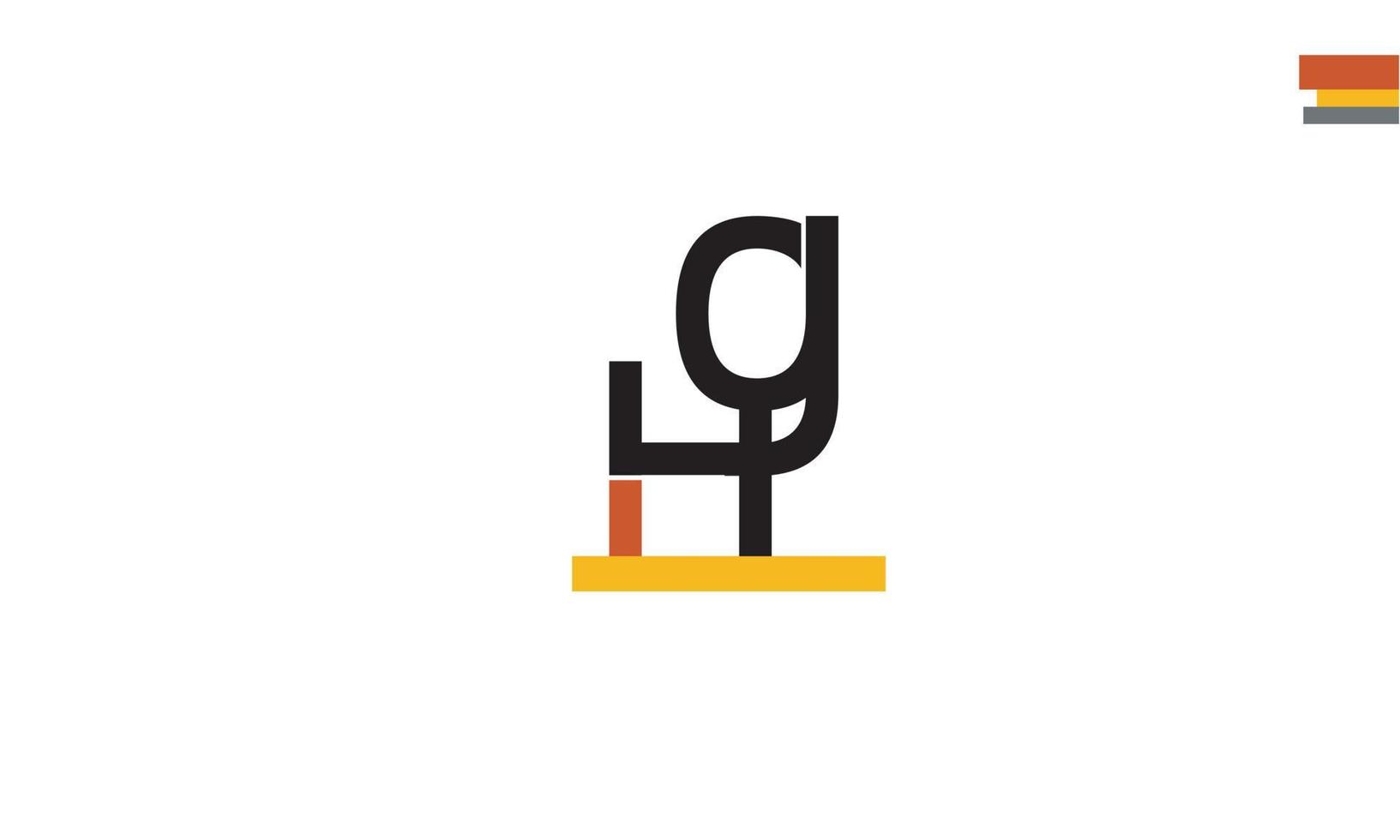 Alphabet letters Initials Monogram logo HG, GH, H and G vector