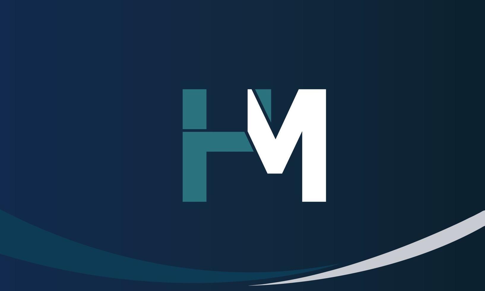 Alphabet letters Initials Monogram logo HM, MH, H and M vector