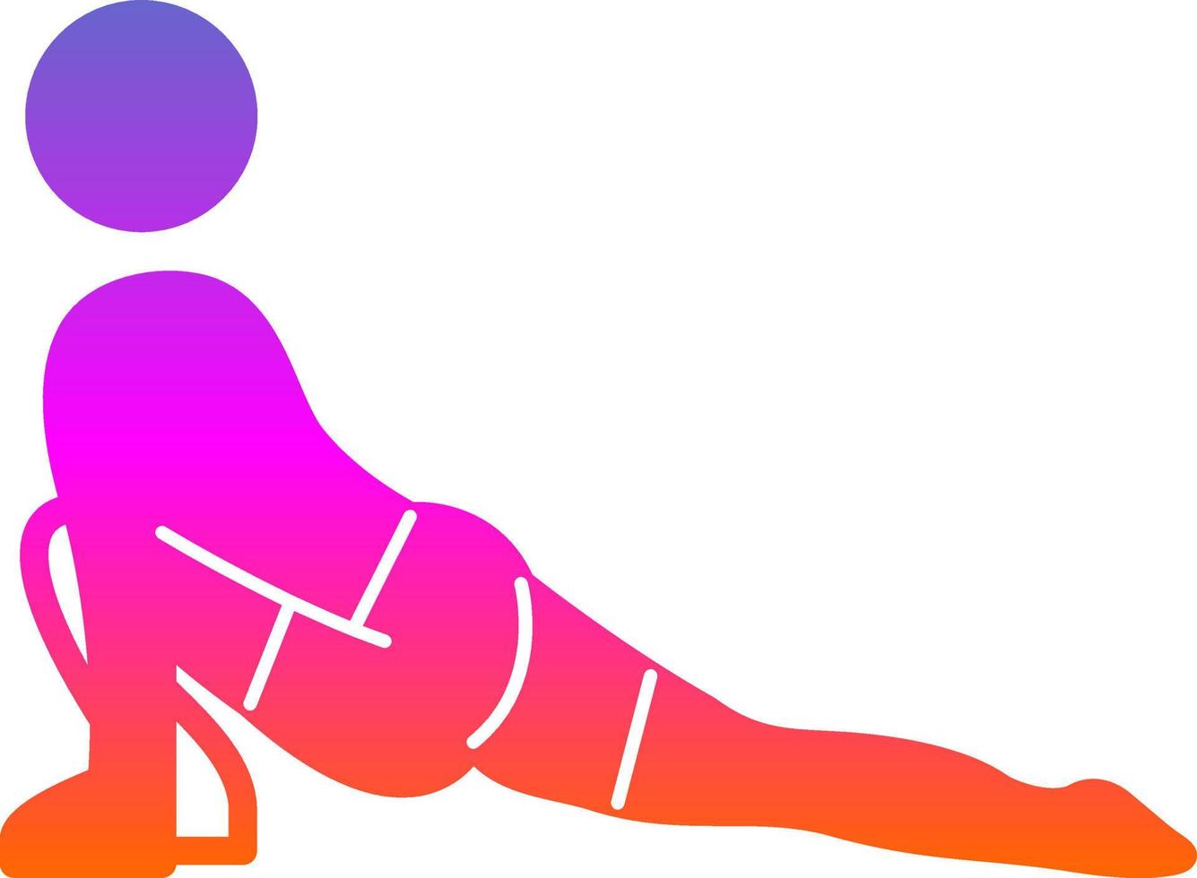 Low Lunge Right Vector Icon Design