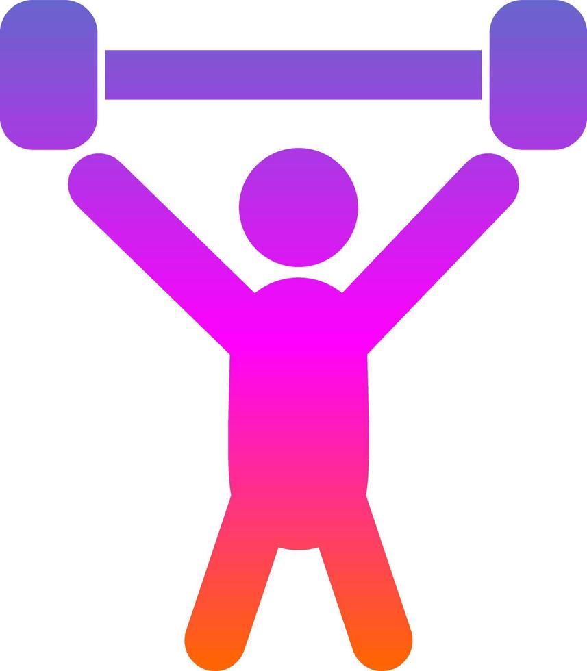 Weight Lifting Person Vector Icon Design