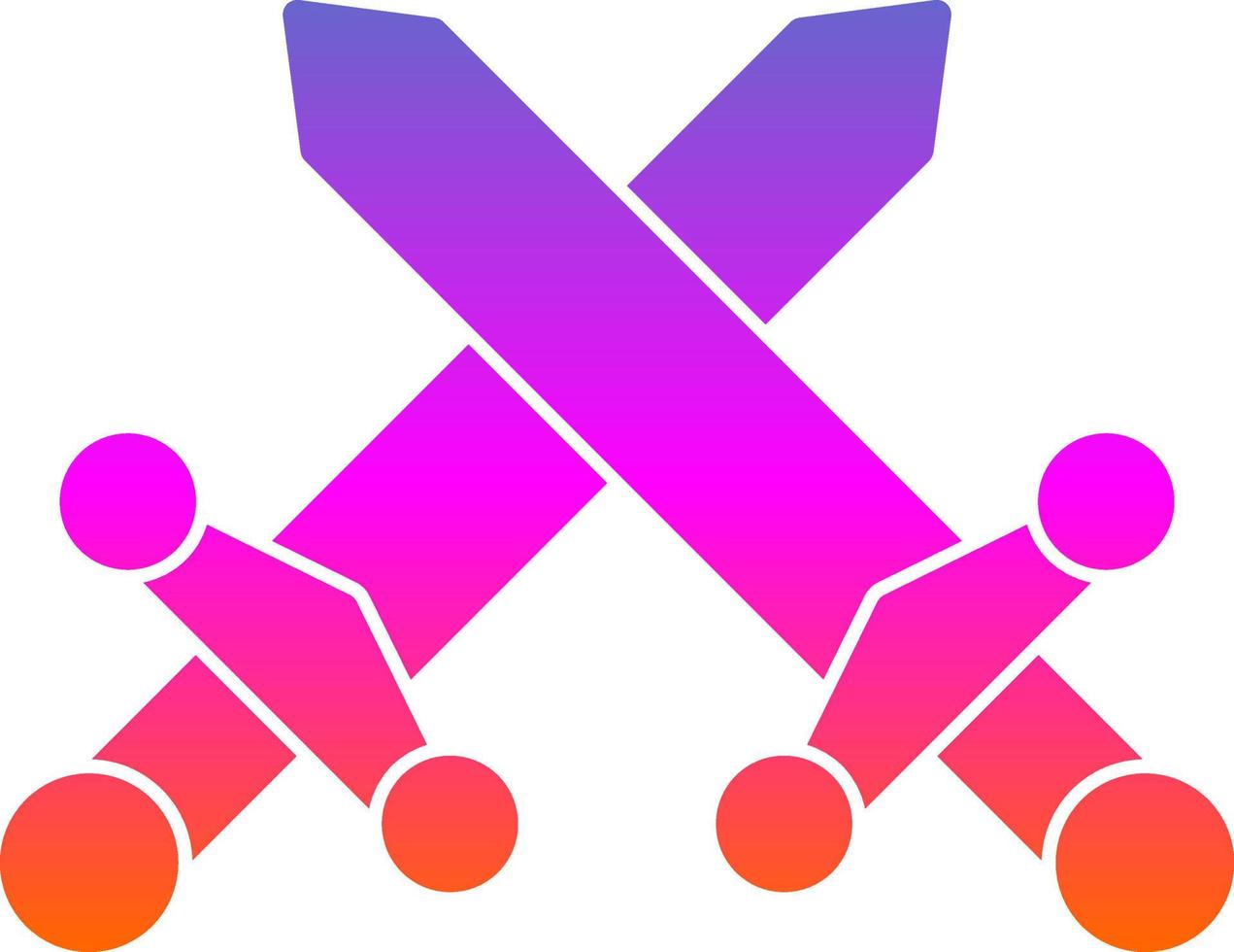 Sword Fighting Vector Icon Design