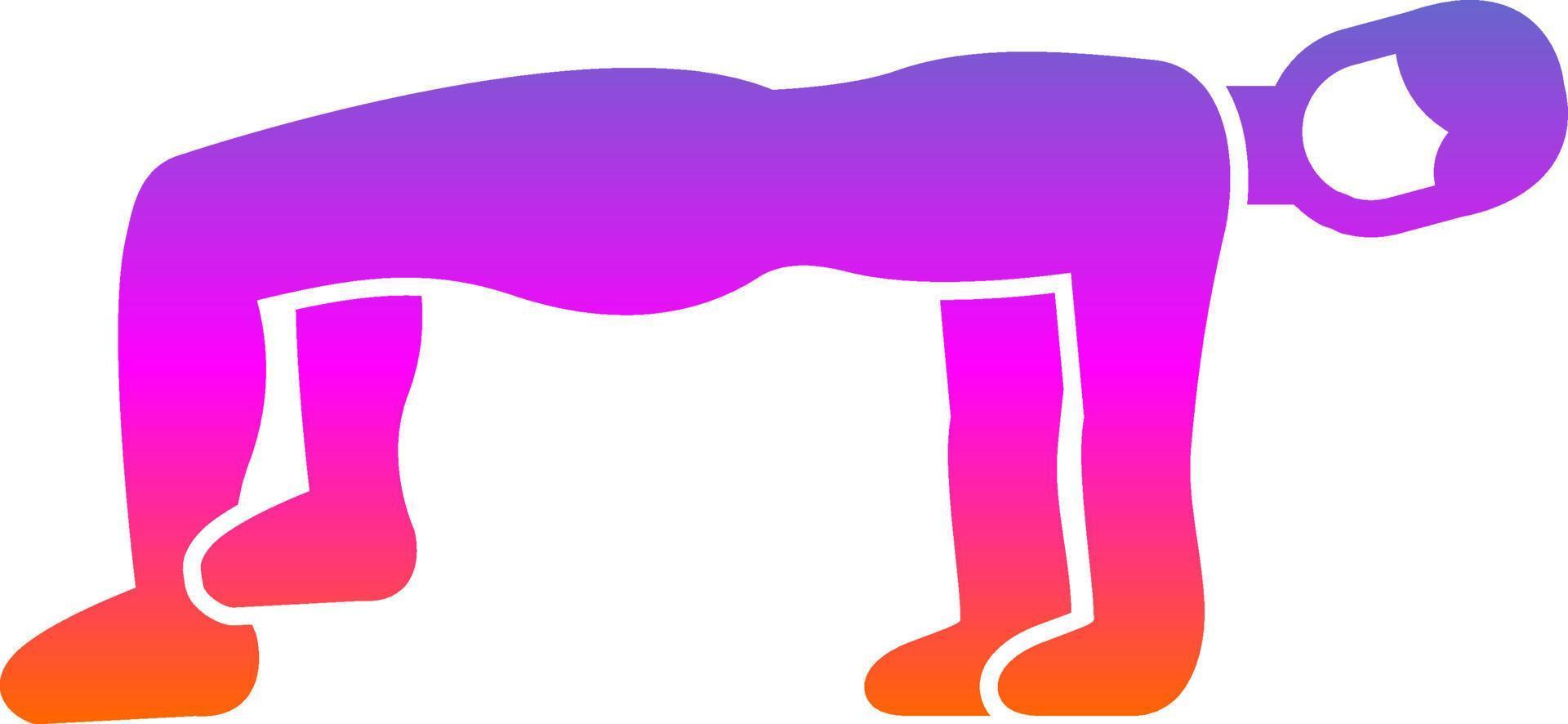 Upward Table Pose Vector Icon Design