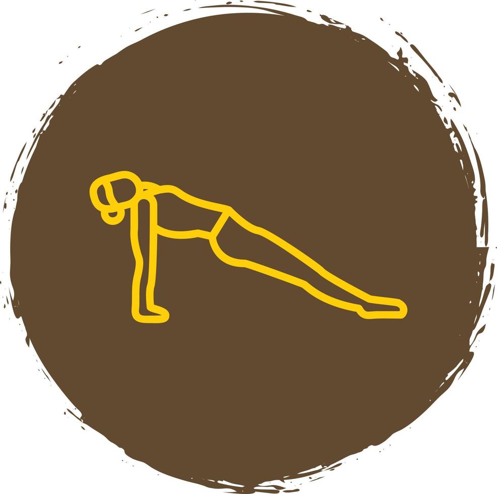 Upward Plank Pose Vector Icon Design