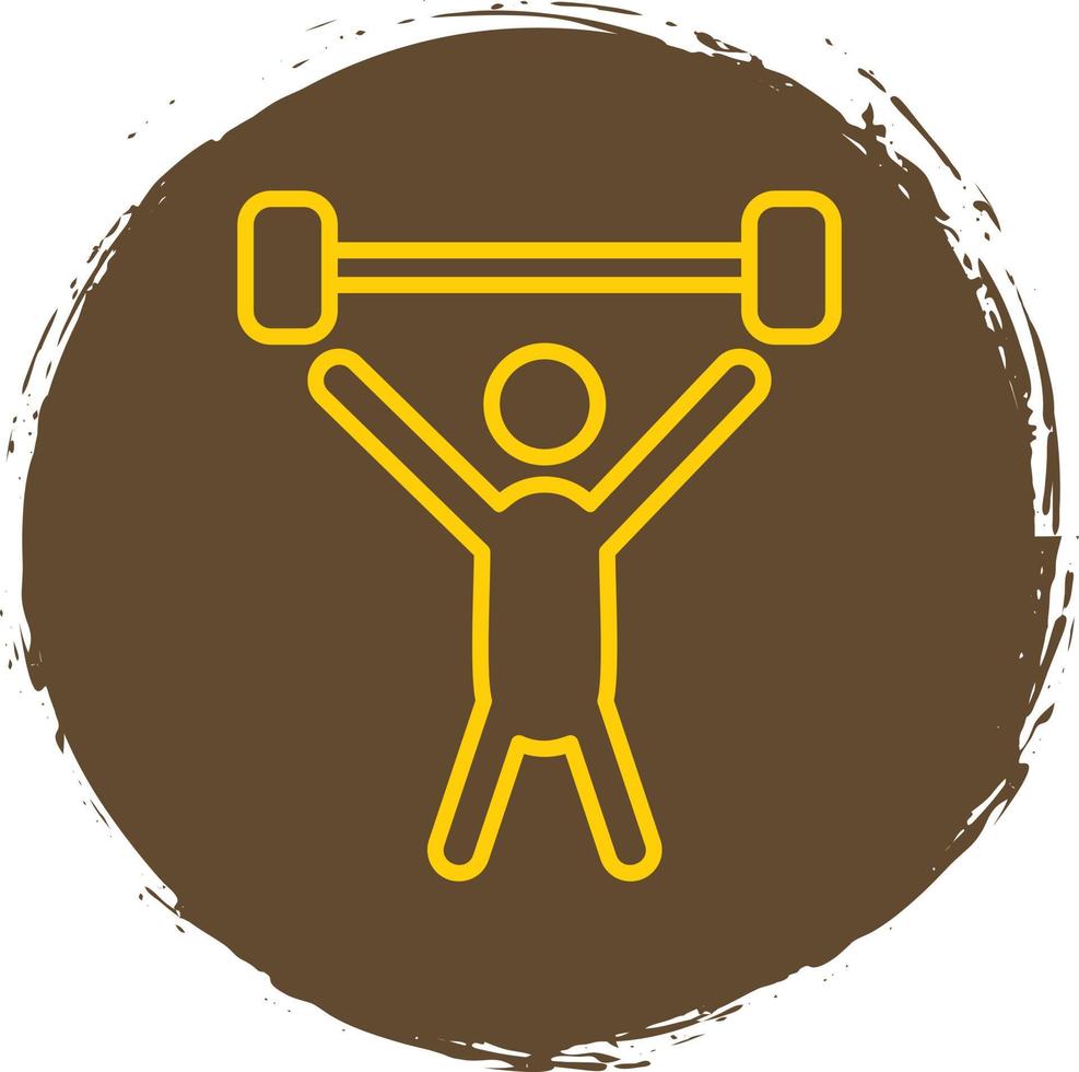 Weight Lifting Person Vector Icon Design