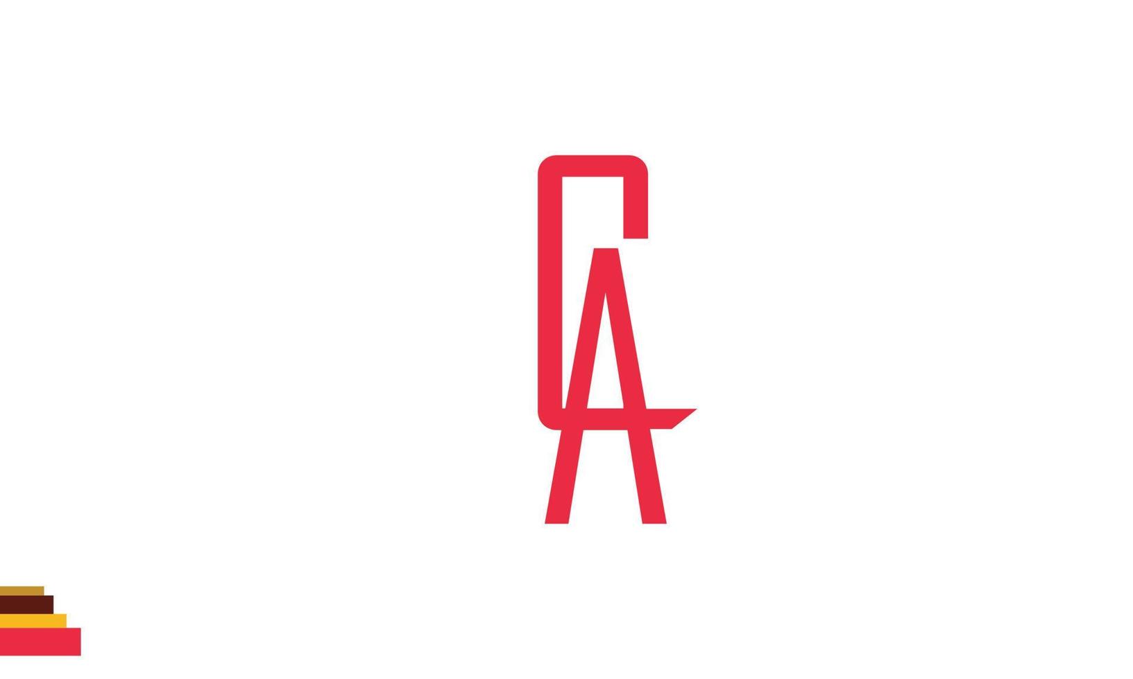Alphabet letters Initials Monogram logo CA, AC, C and A vector