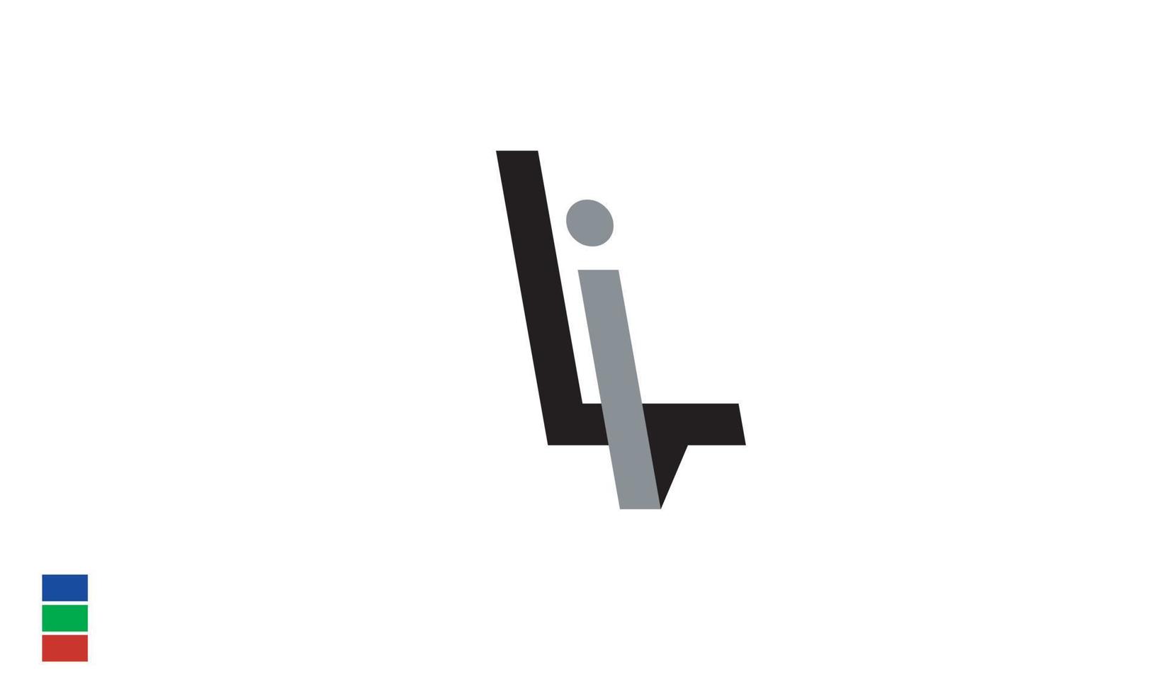 Alphabet letters Initials Monogram logo LI, IL, L and I vector