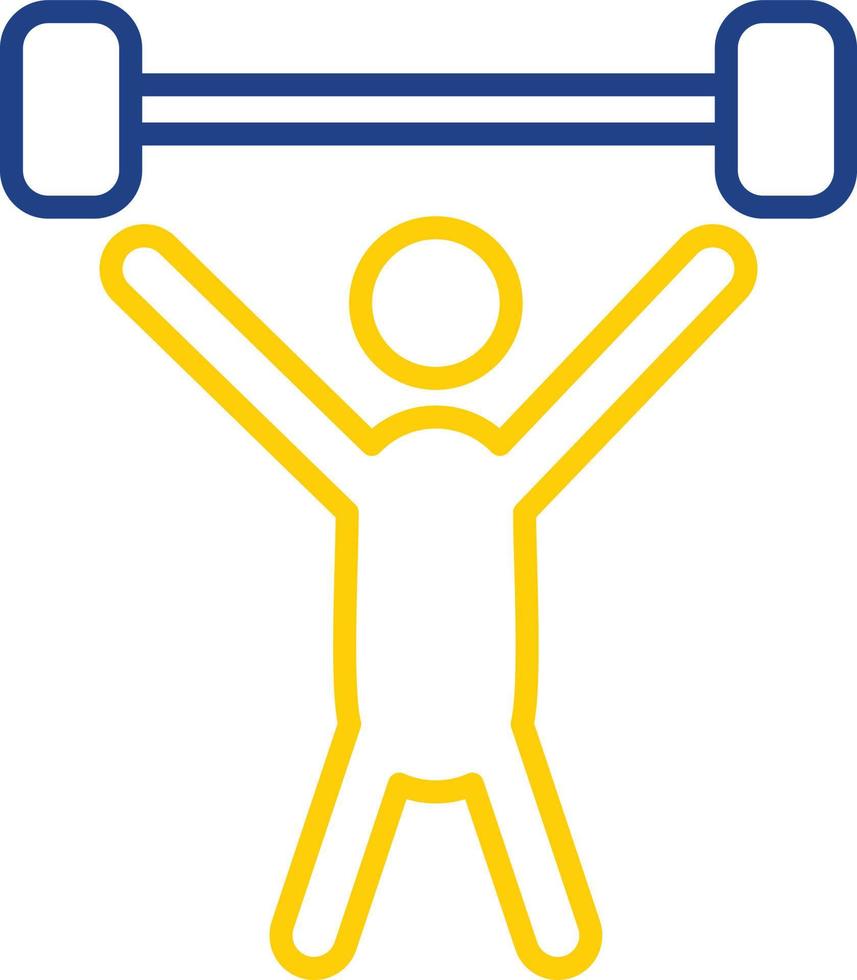 Weight Lifting Person Vector Icon Design