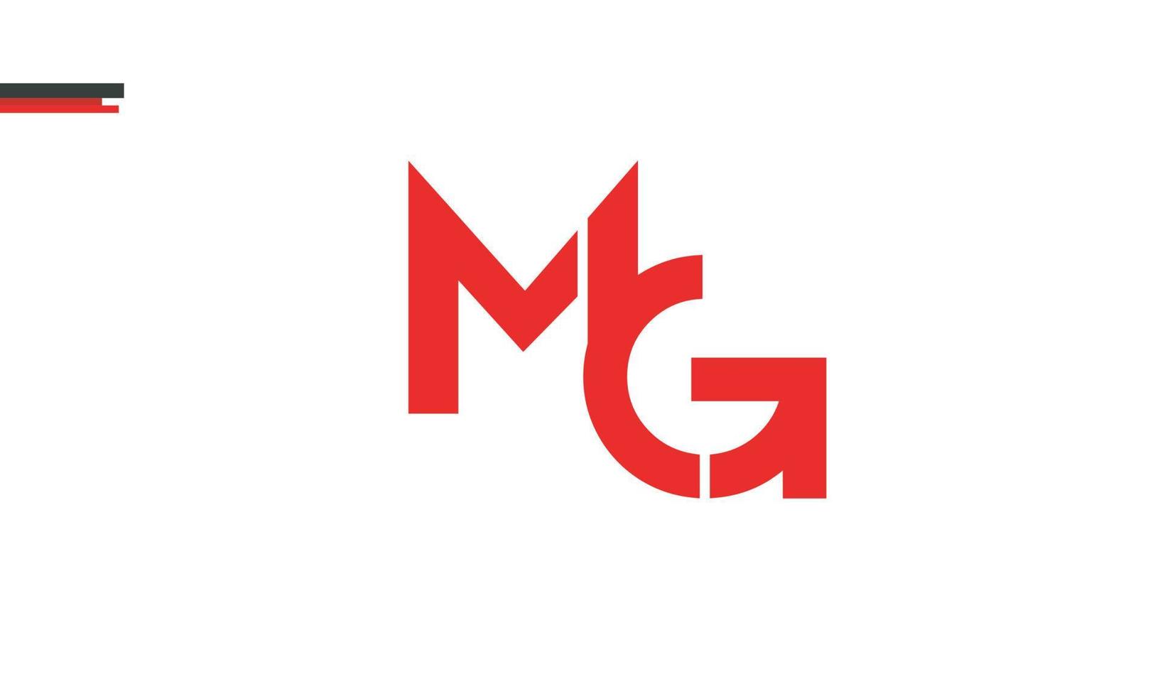 Alphabet letters Initials Monogram logo MG, GM, M and G vector