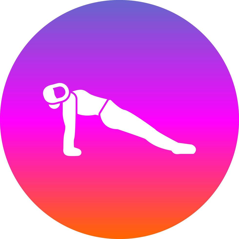 Upward Plank Pose Vector Icon Design