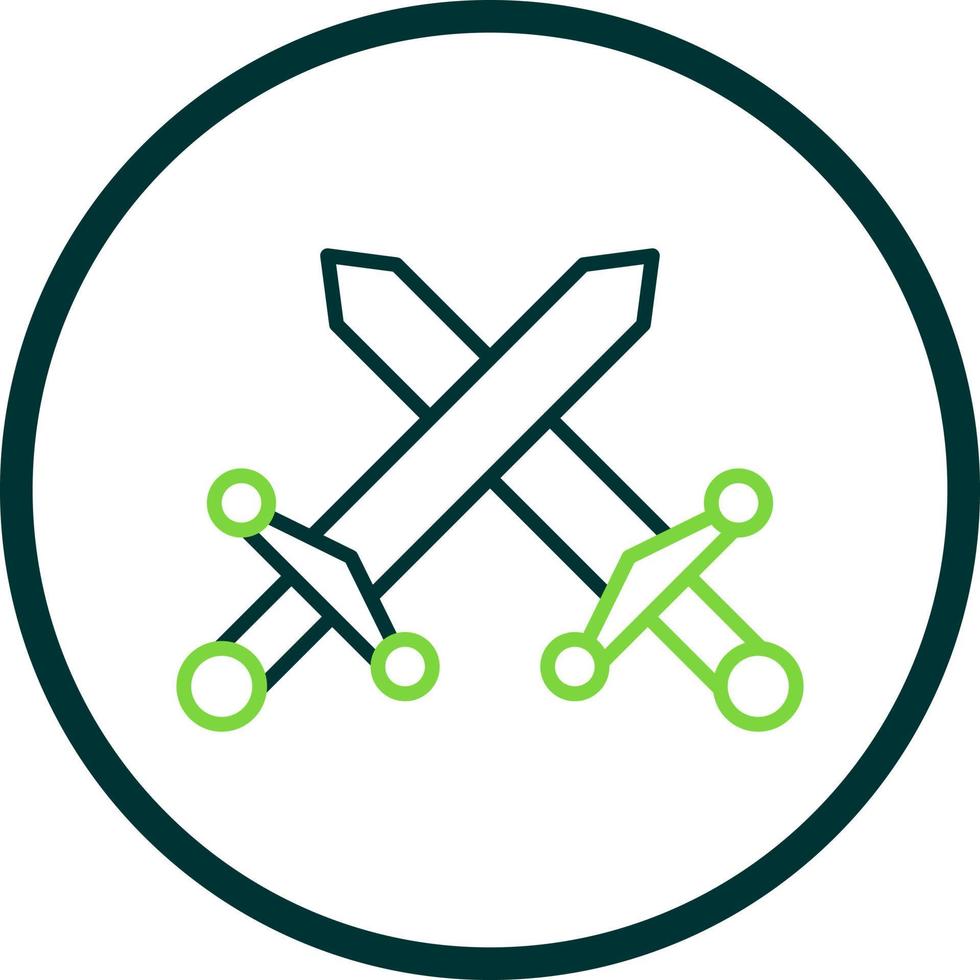 Sword Fighting Vector Icon Design