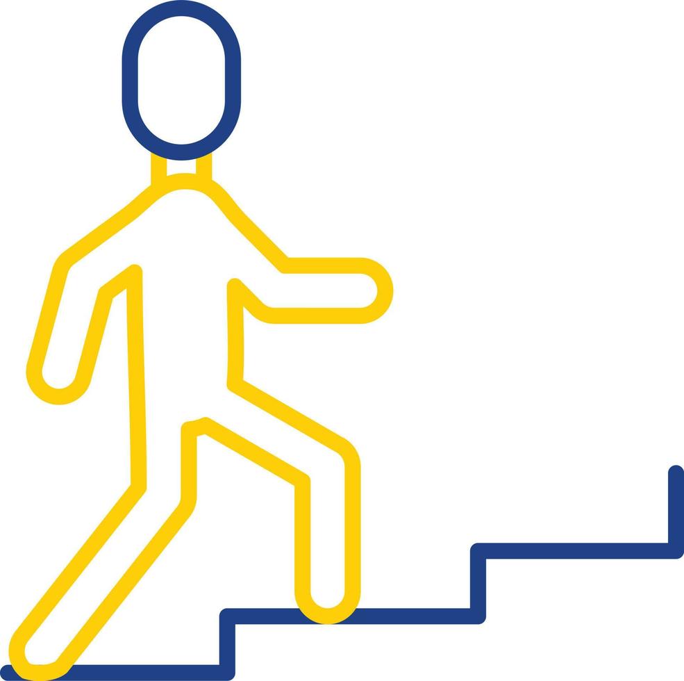 Person Climbing Stairs Vector Icon Design