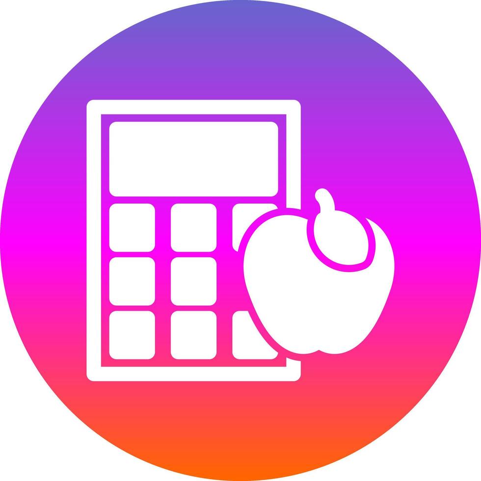 Calorie Calculator Vector Icon Design