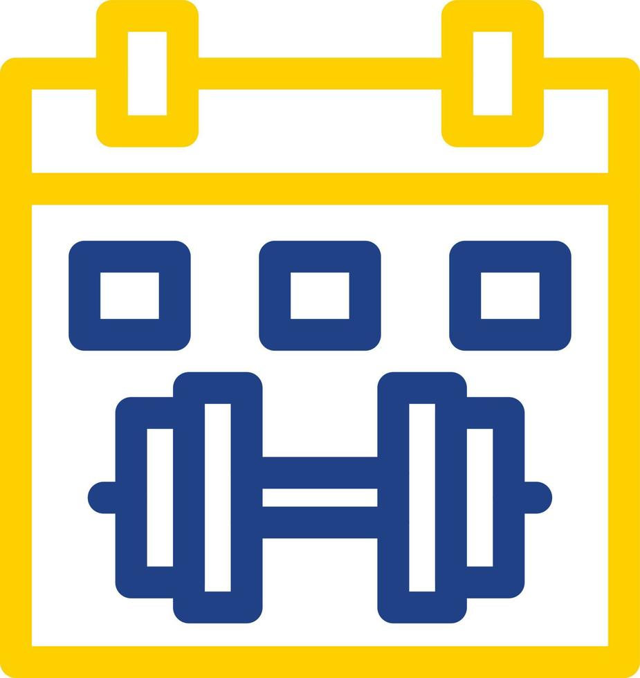 Gym Calendar Vector Icon Design