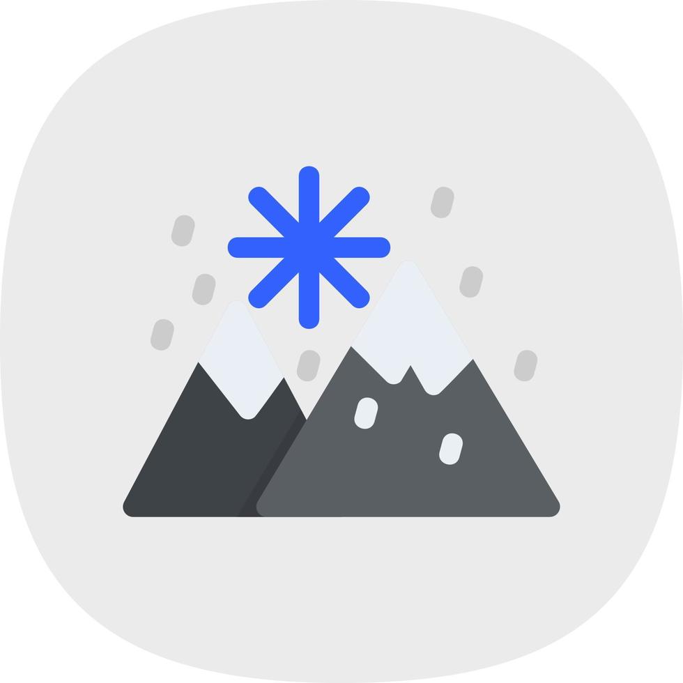 Snow Landscape Glyph Icon vector