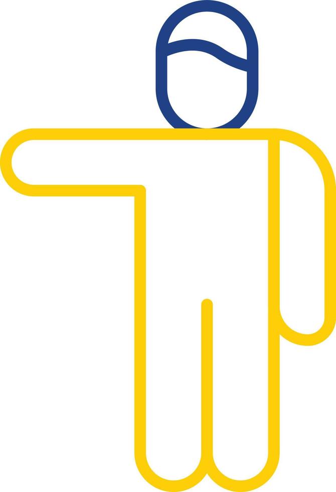 One Arm Bend Left Vector Icon Design