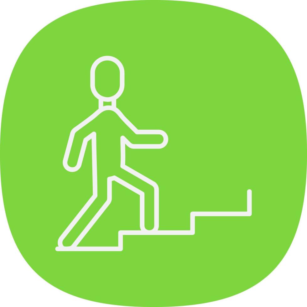 Person Climbing Stairs Vector Icon Design