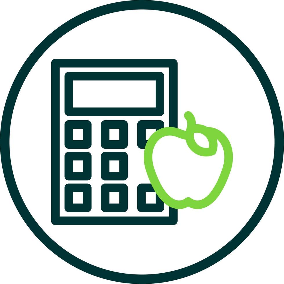 Calorie Calculator Vector Icon Design