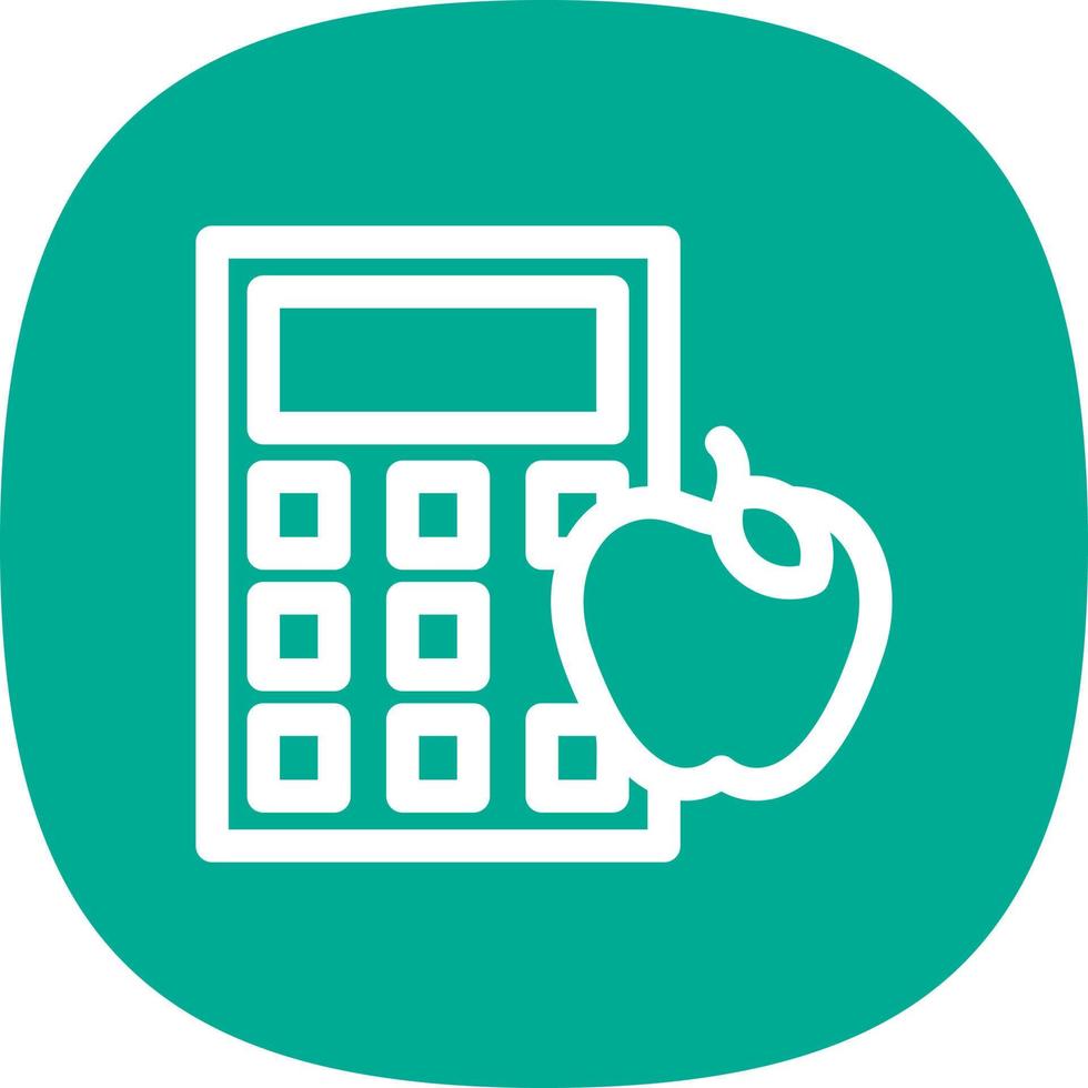 Calorie Calculator Vector Icon Design
