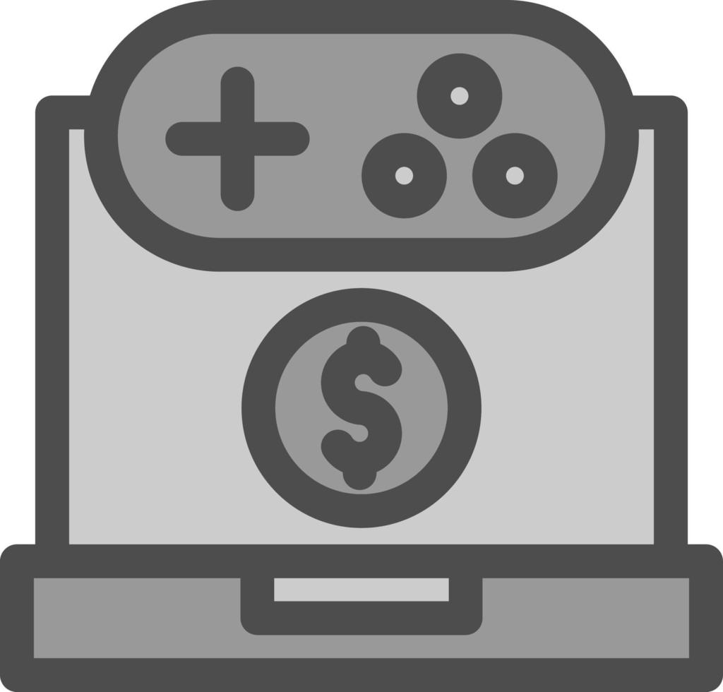 diseño de icono de vector de línea de juego de compra