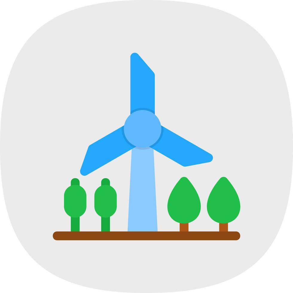 Windmill Landscape Glyph Icon vector