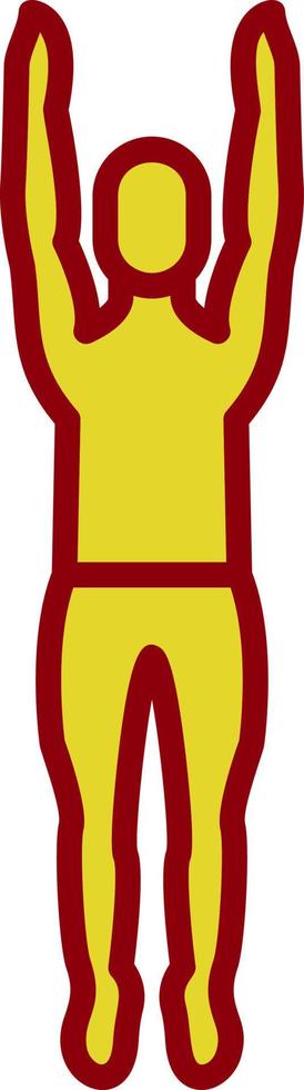 Mountain Pose Upward Vector Icon Design