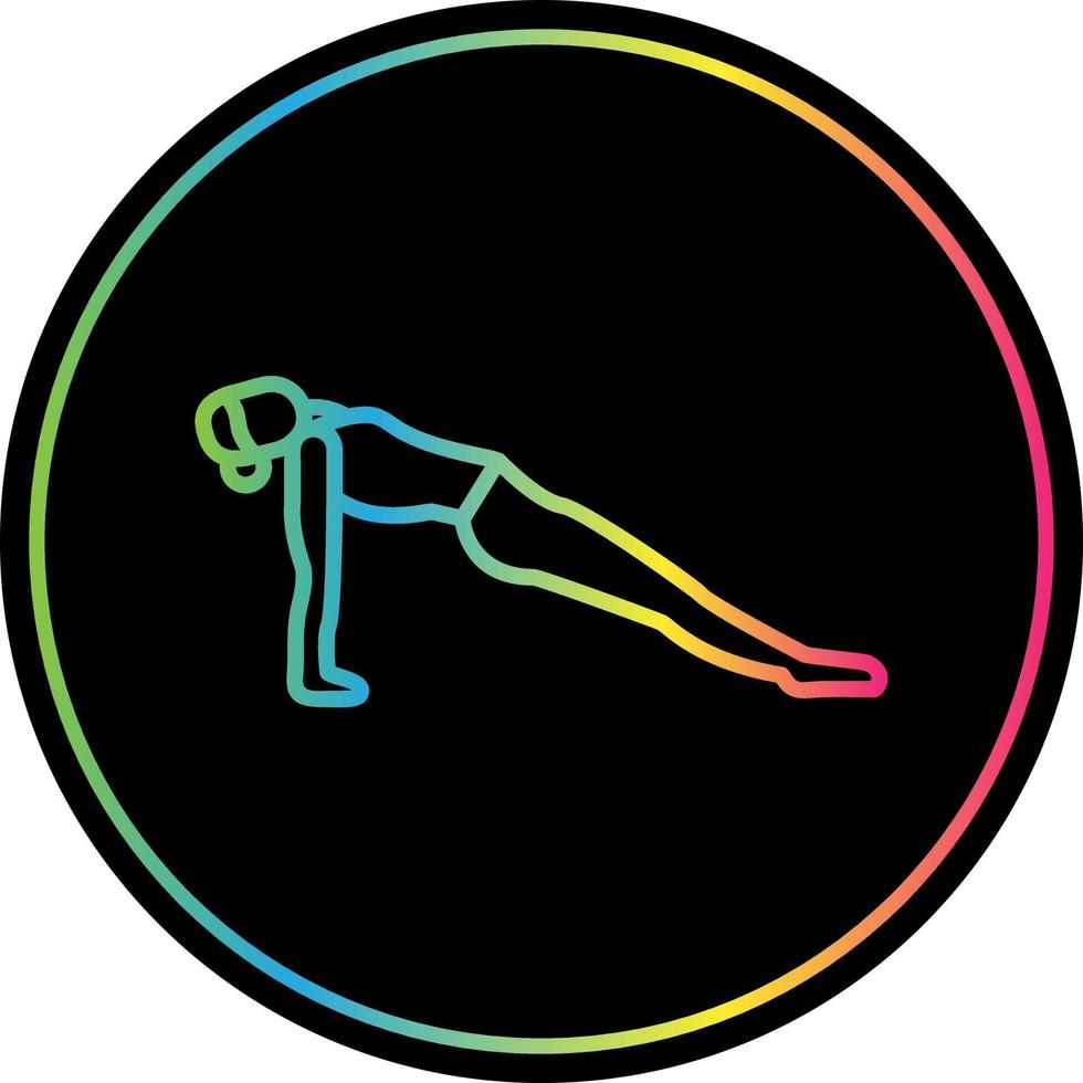 Upward Plank Pose Vector Icon Design