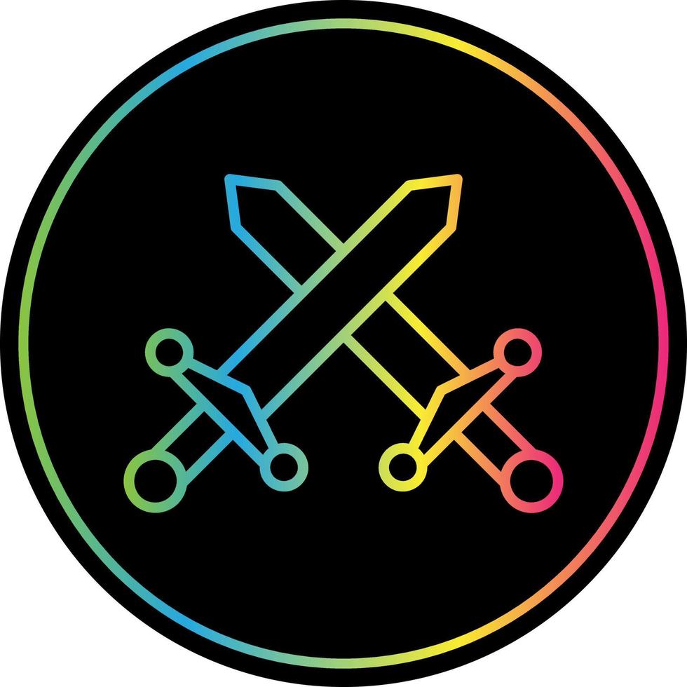 Sword Fighting Vector Icon Design