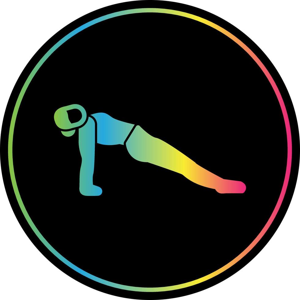 Upward Plank Pose Vector Icon Design