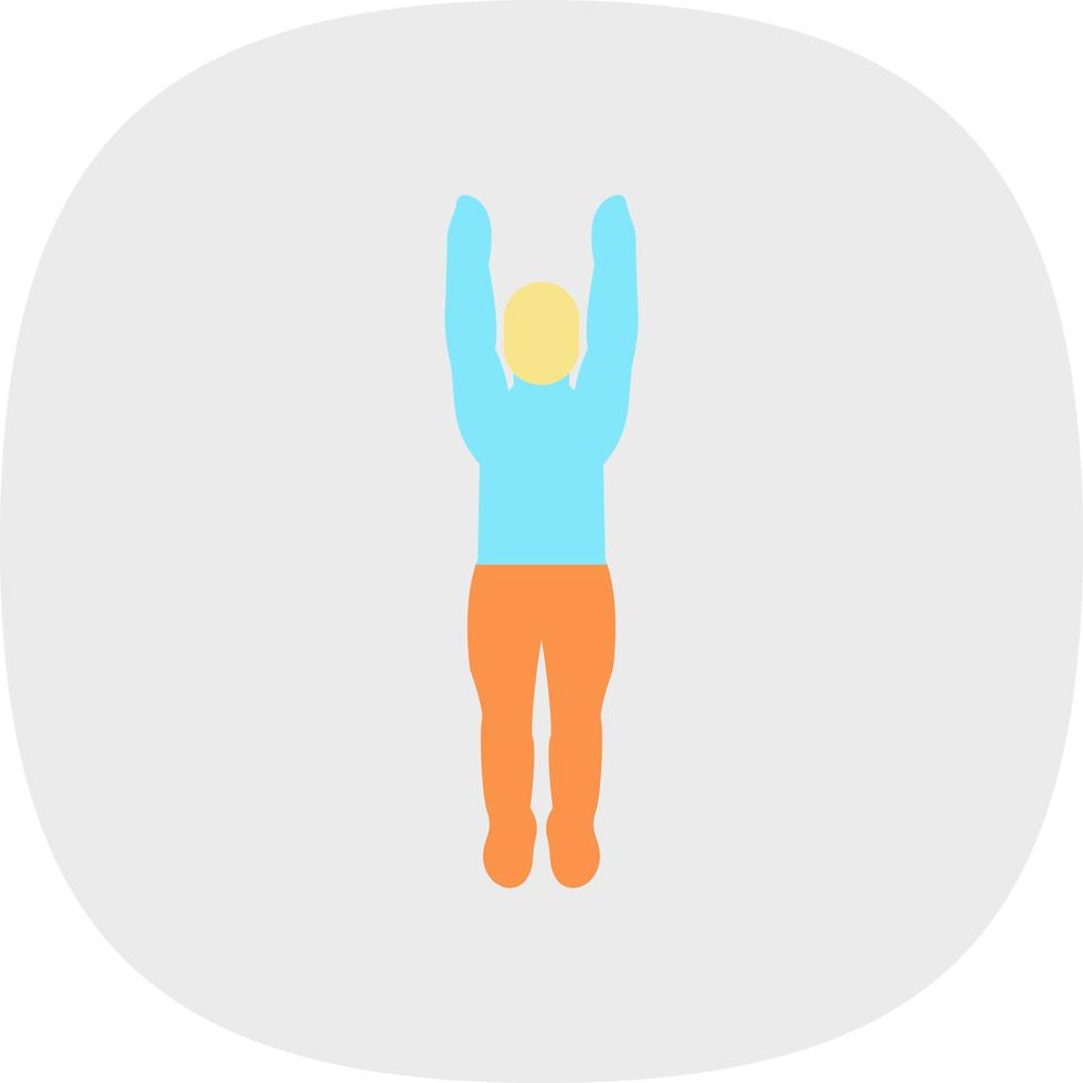 Mountain Pose Upward Vector Icon Design