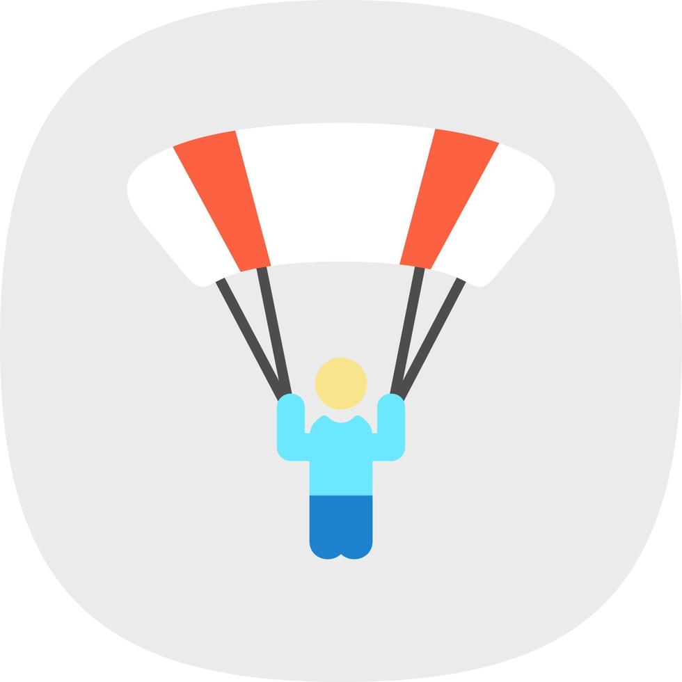 Sky Diver Vector Icon Design