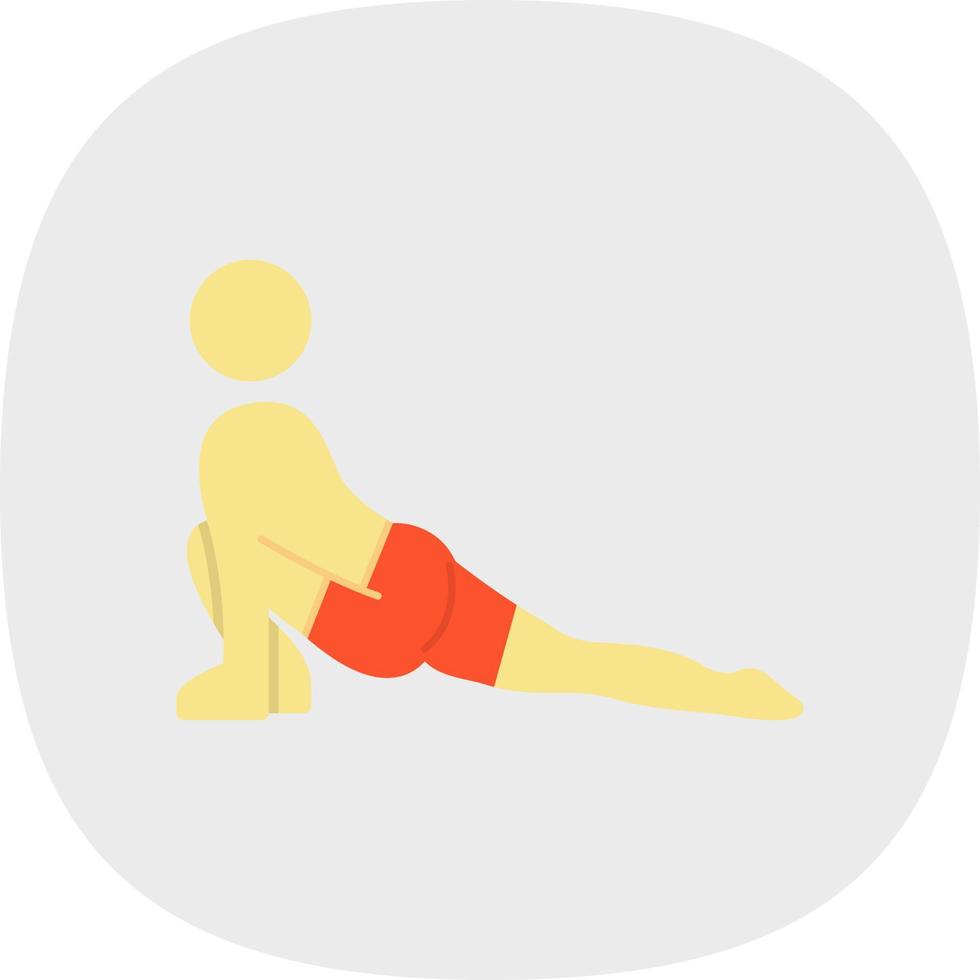 Low Lunge Right Vector Icon Design