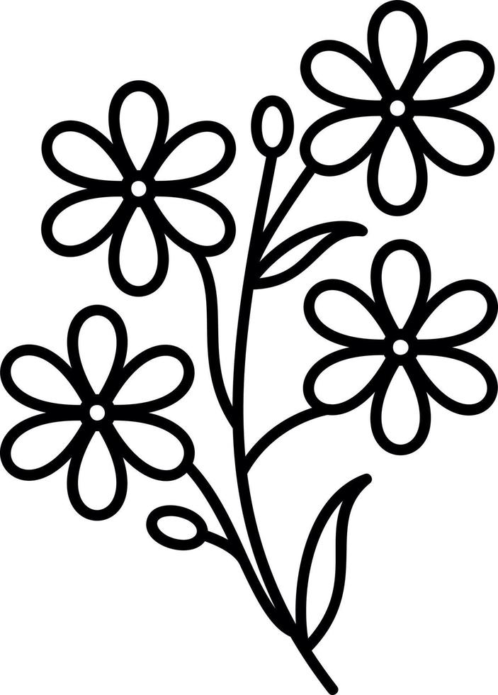 Alpine Forget Me Not Icon vector