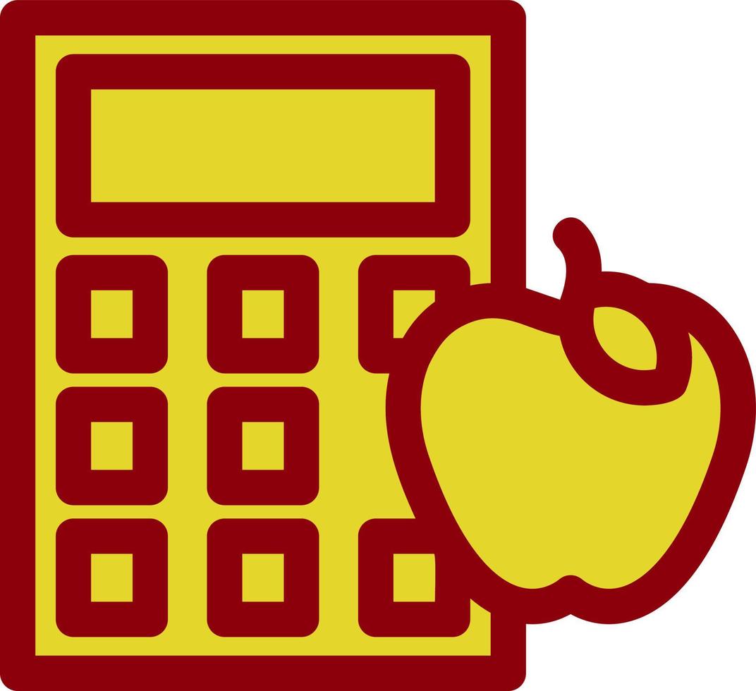 Calorie Calculator Vector Icon Design