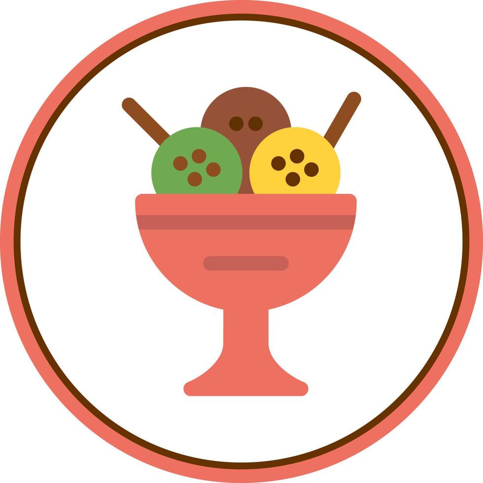 Icecream Bowl Vector Icon Design