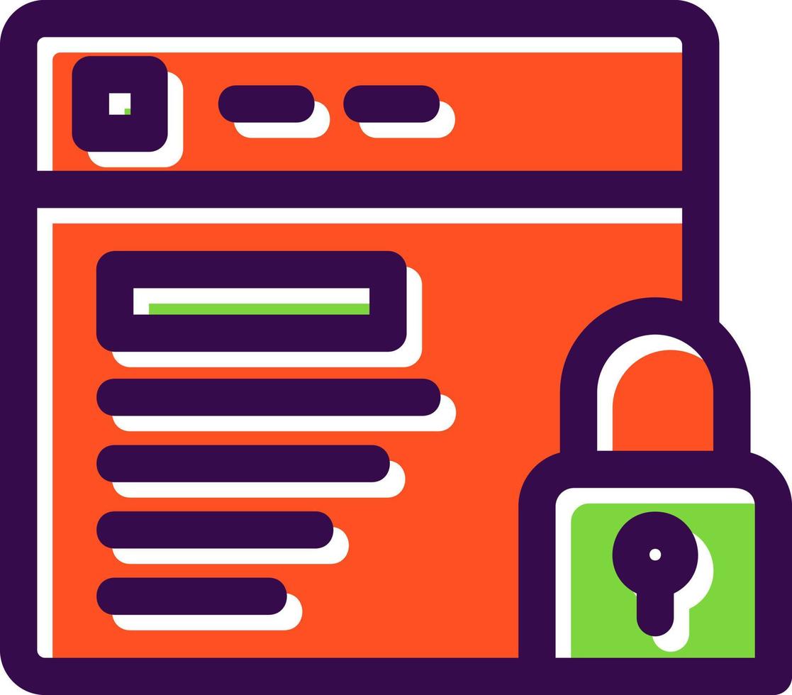 Website Security Vector Icon Design