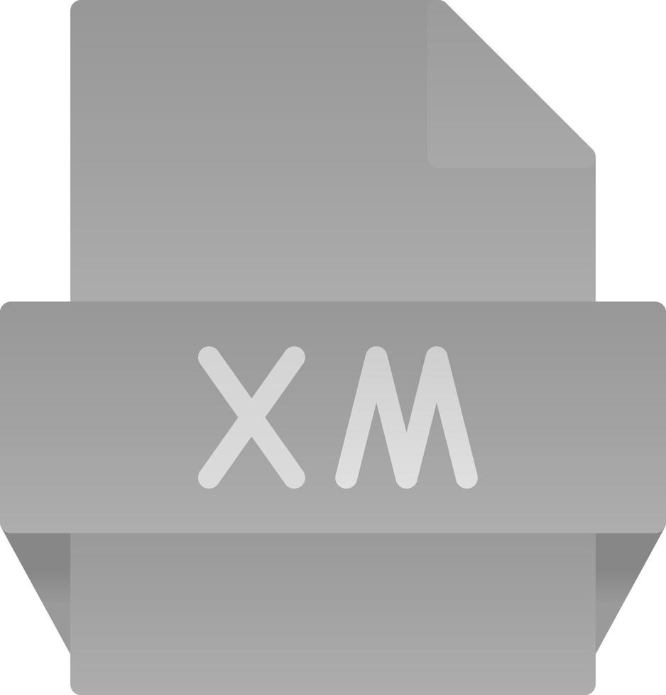 icono de formato de archivo xm vector