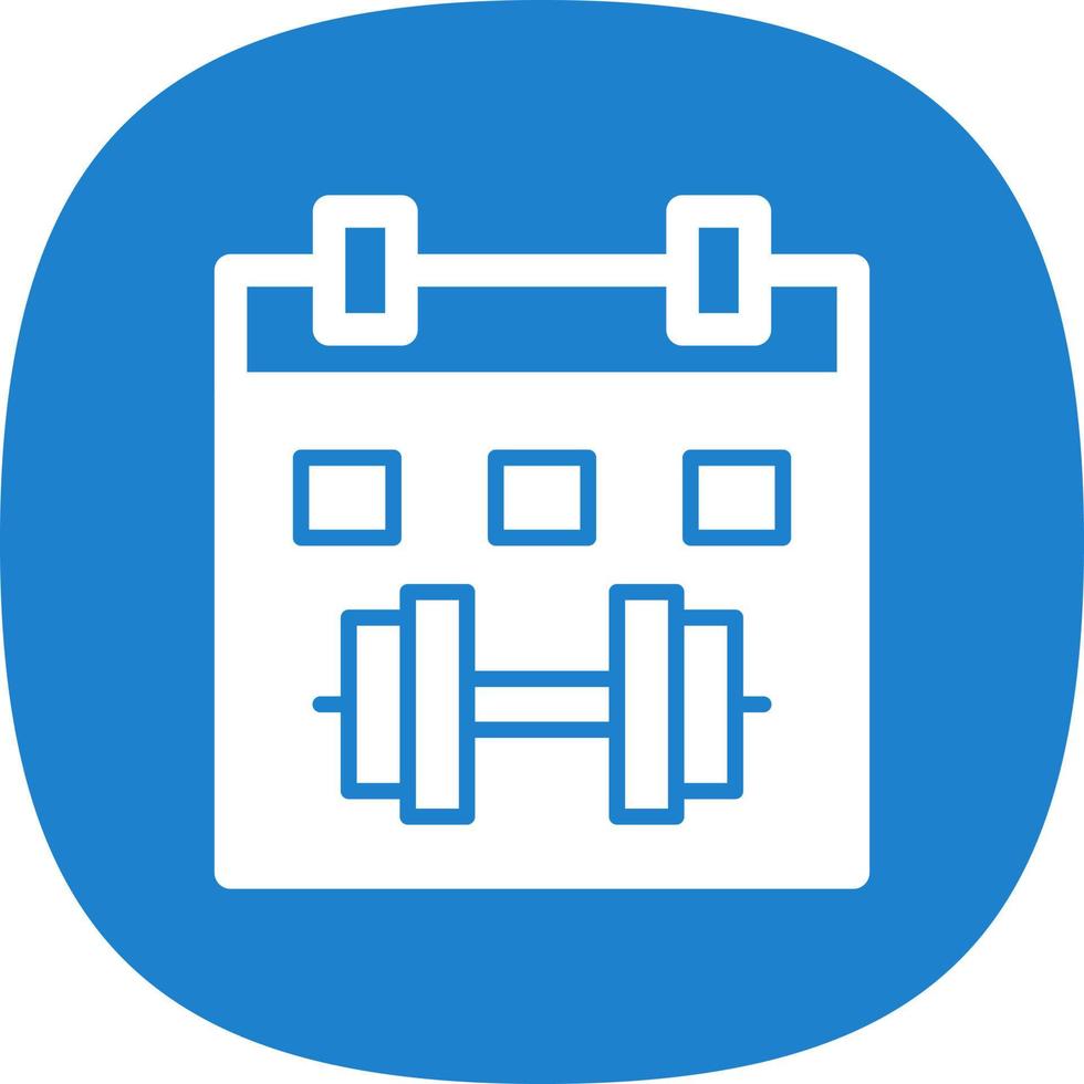Gym Calendar Vector Icon Design