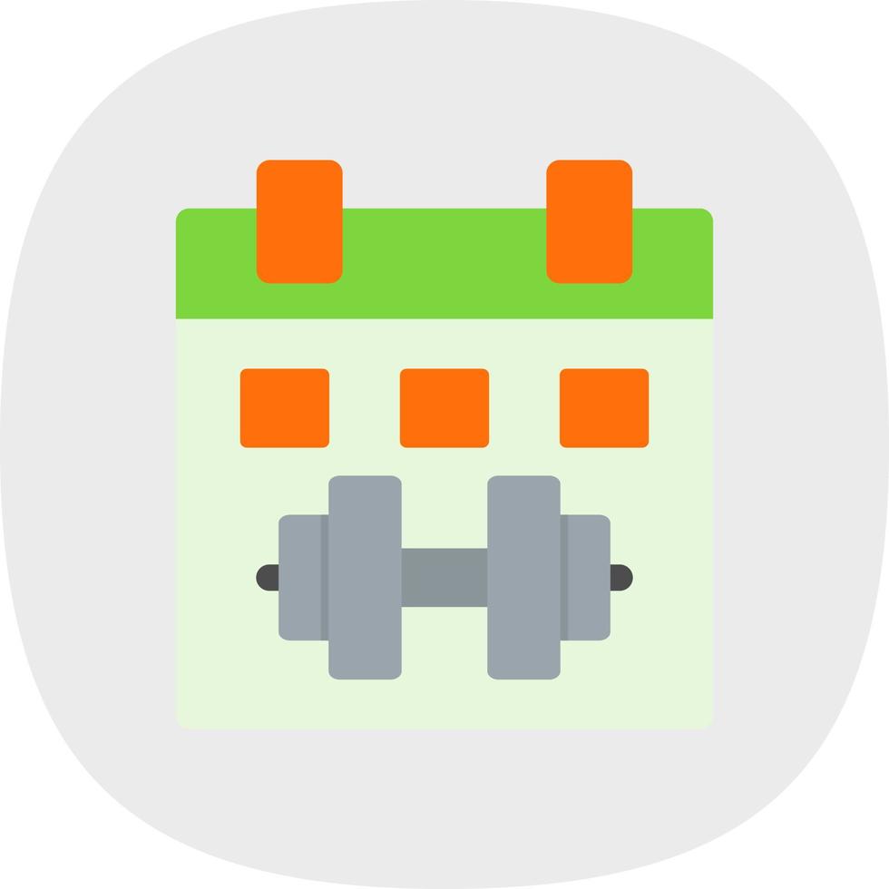 Gym Calendar Vector Icon Design