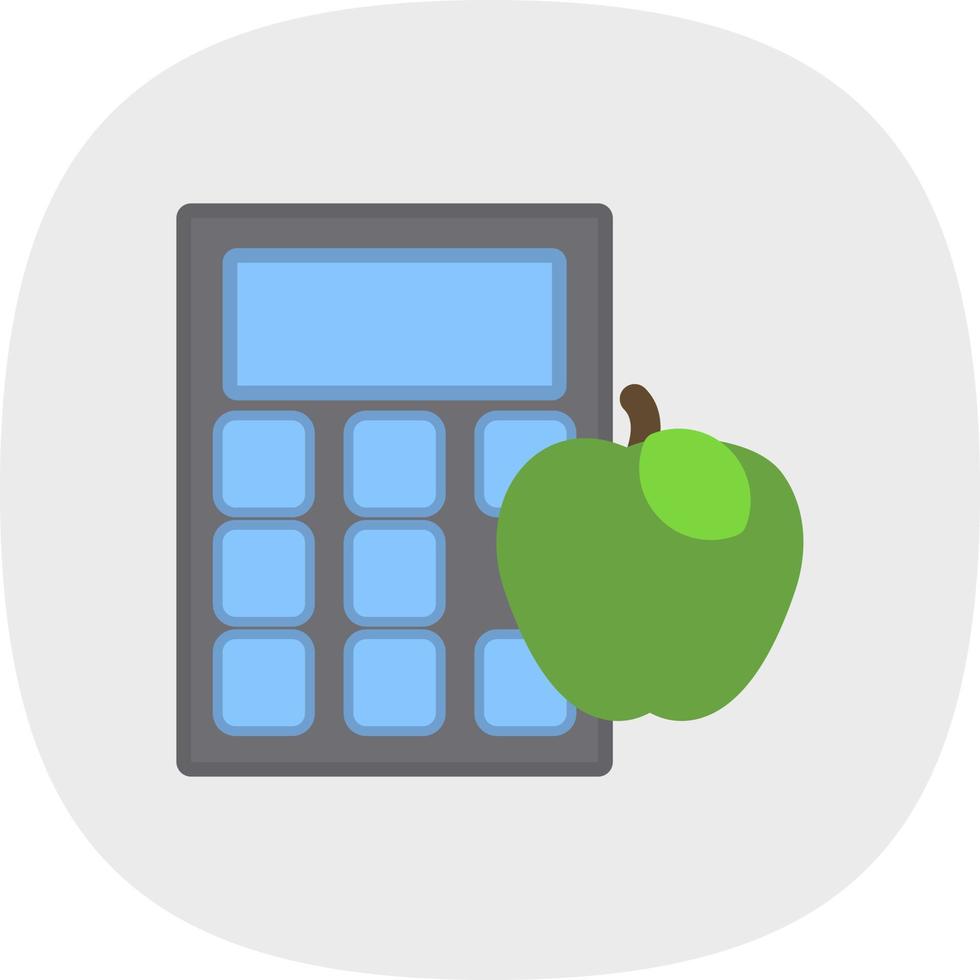 Calorie Calculator Vector Icon Design