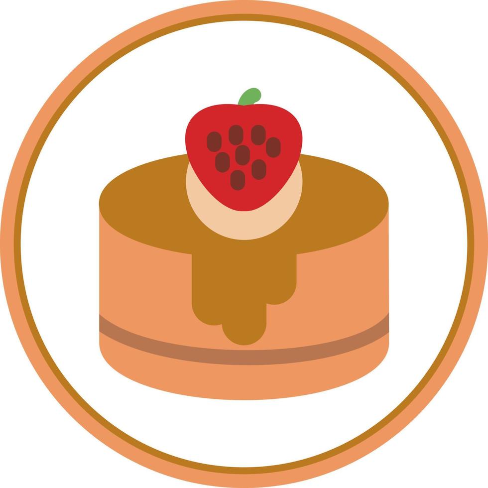 Strawaberry Cake Vector Icon Design