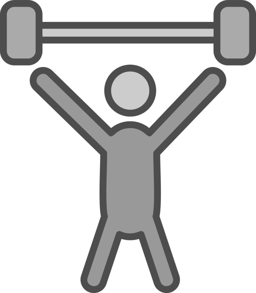 Weight Lifting Person Vector Icon Design