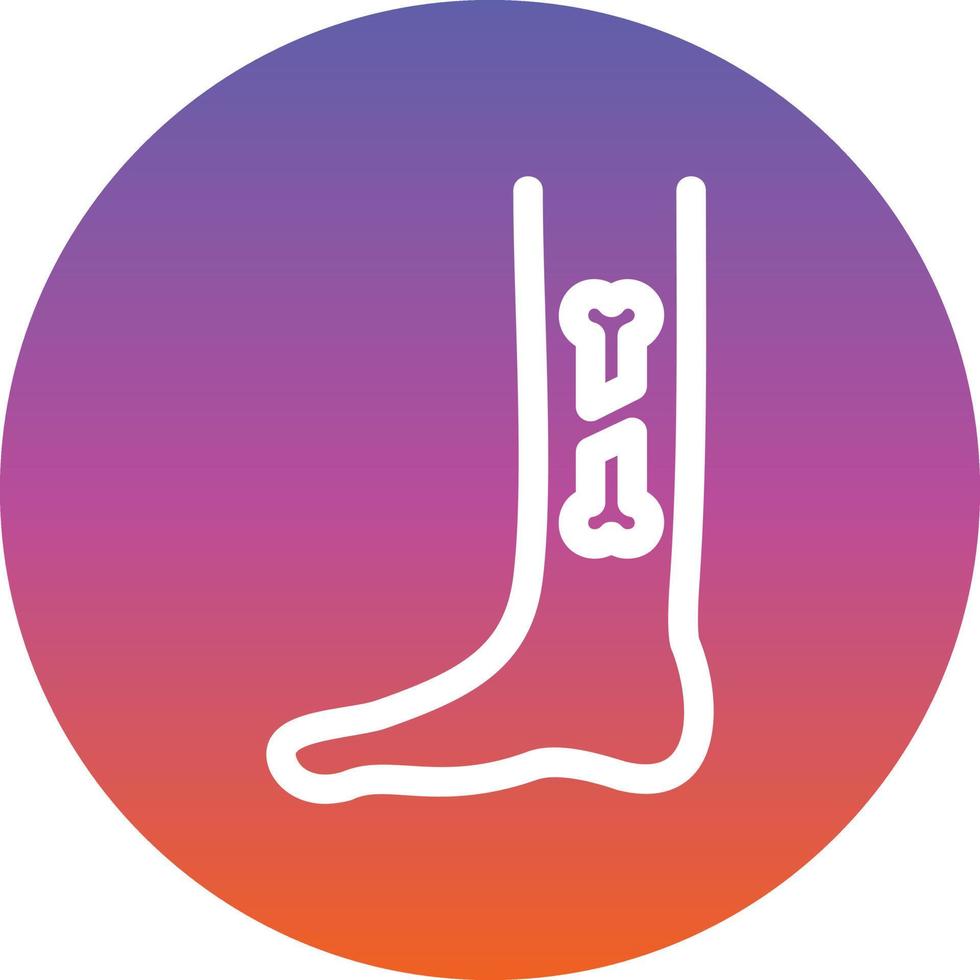 Broken Leg Vector Icon Design