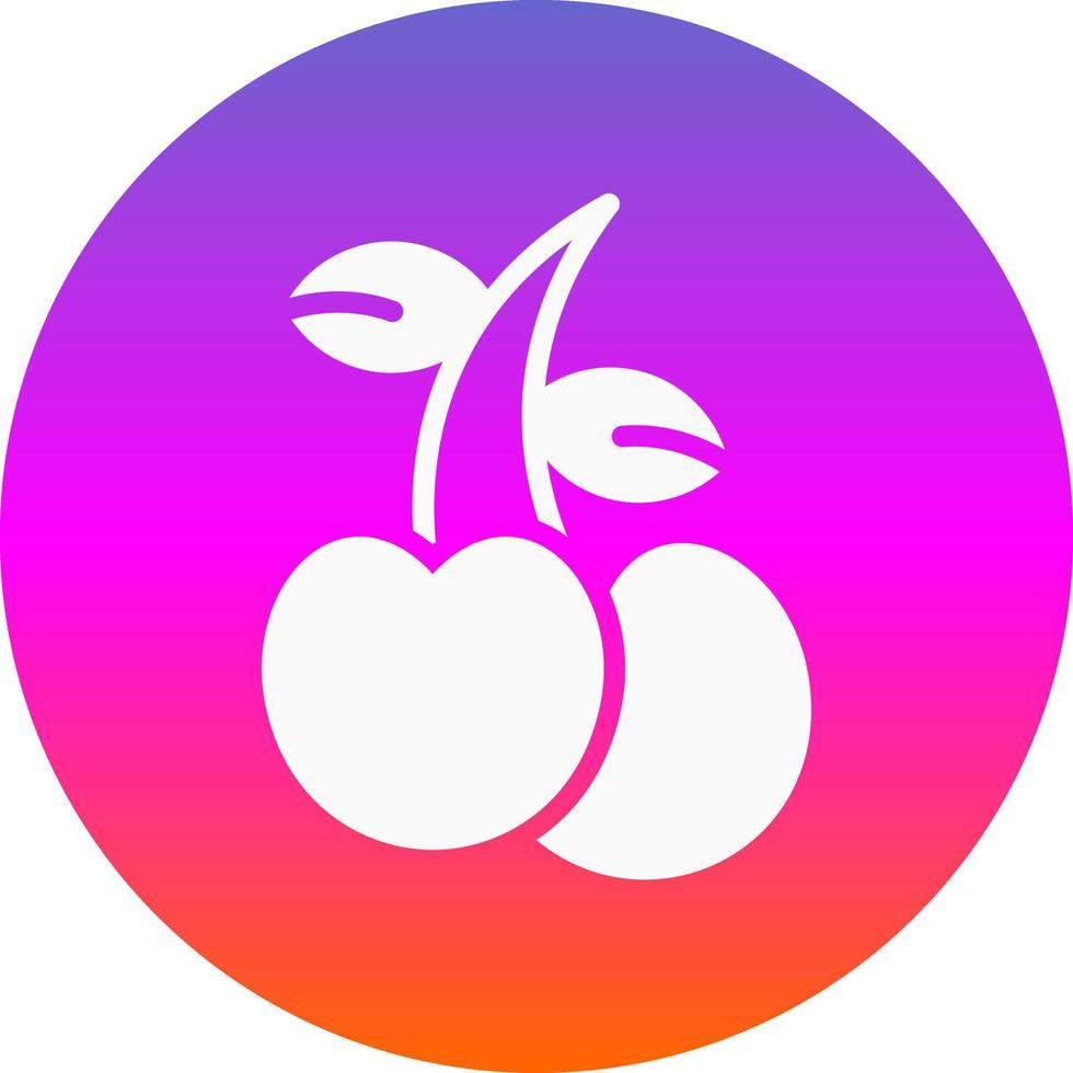 diseño de icono de vector de cereza