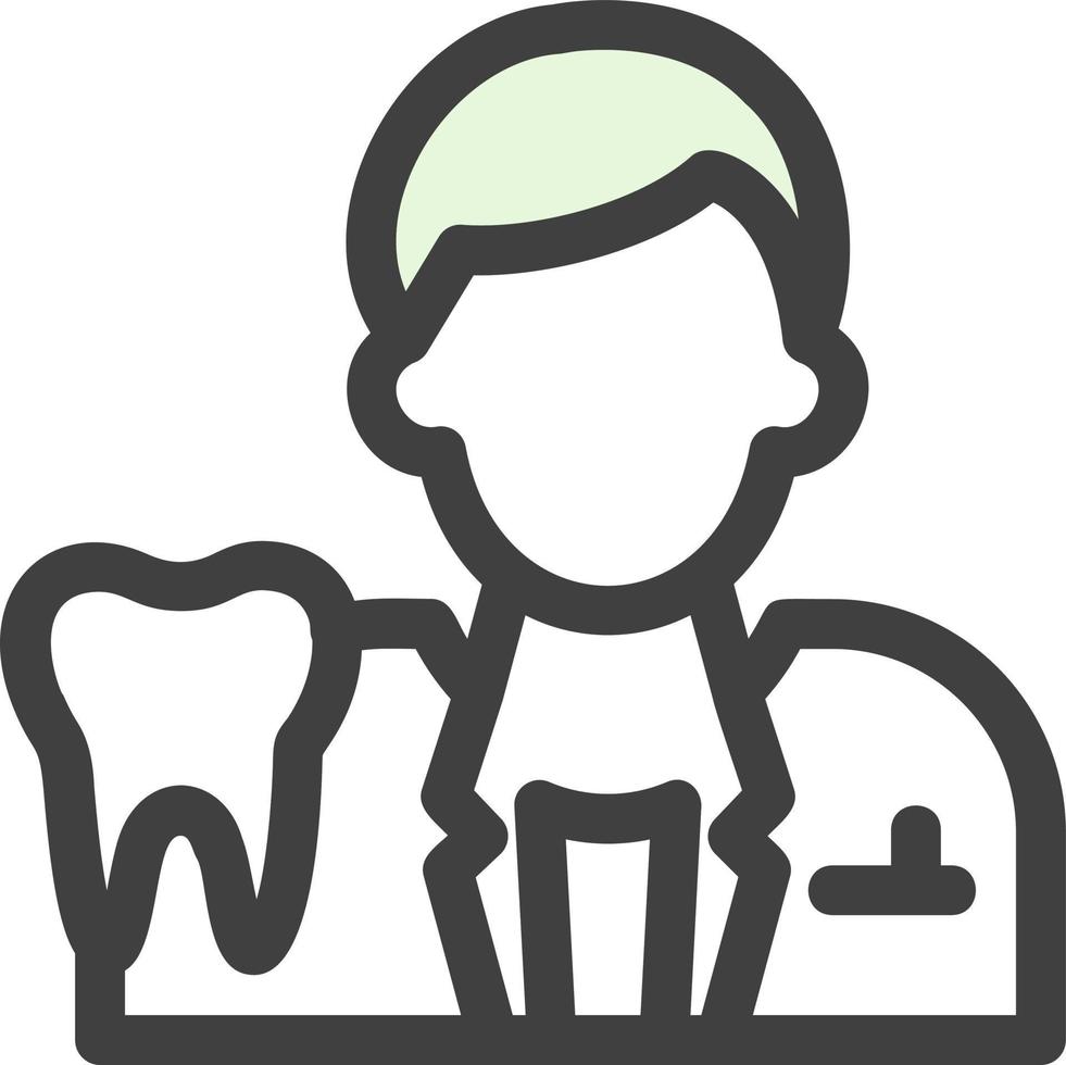 Male Dentist Vector Icon Design