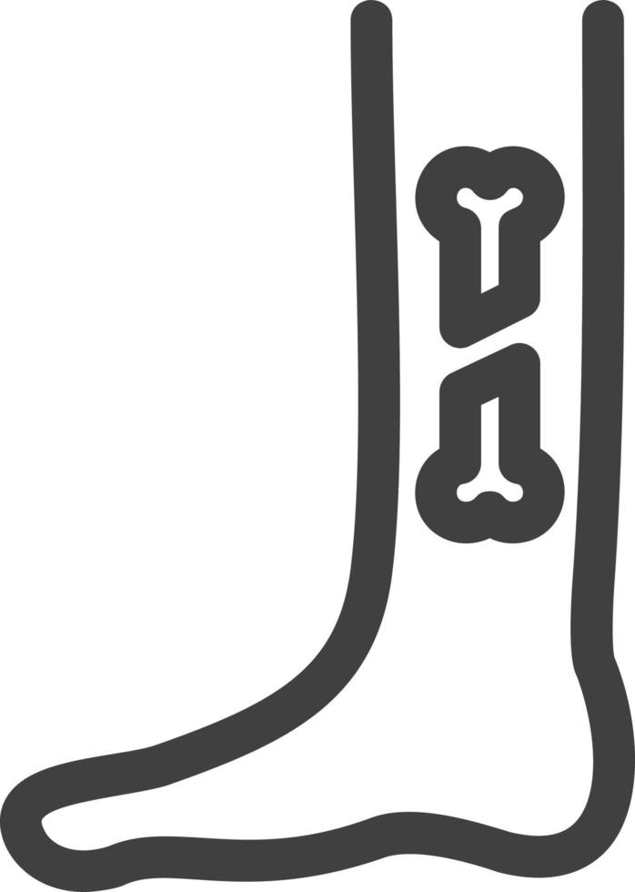 diseño de icono de vector de pierna rota