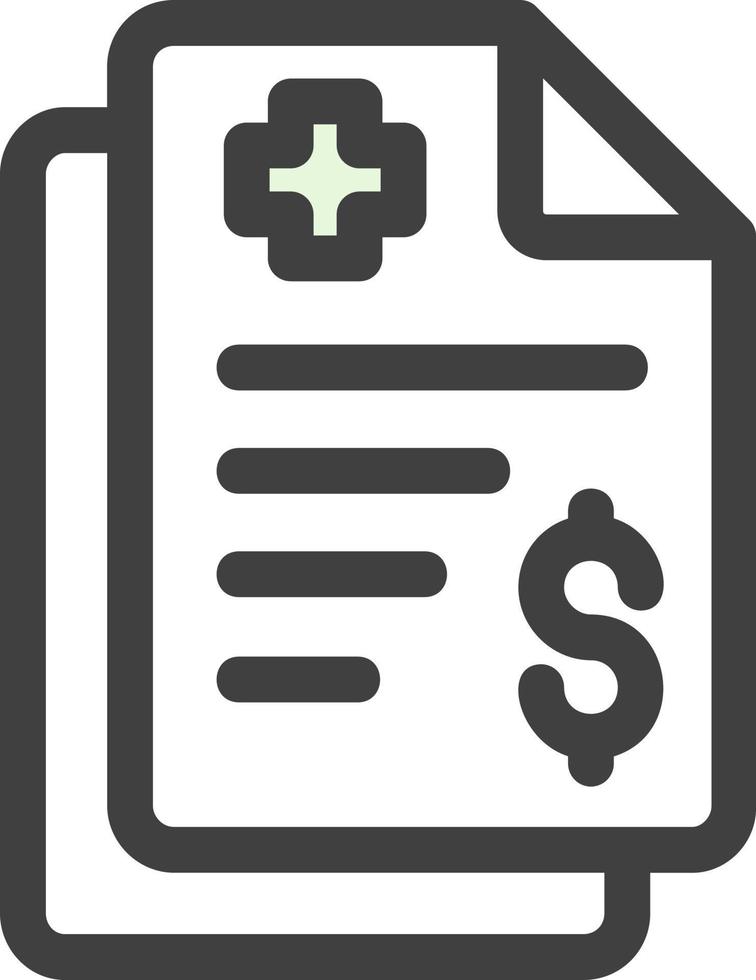 Medical Bill Vector Icon Design