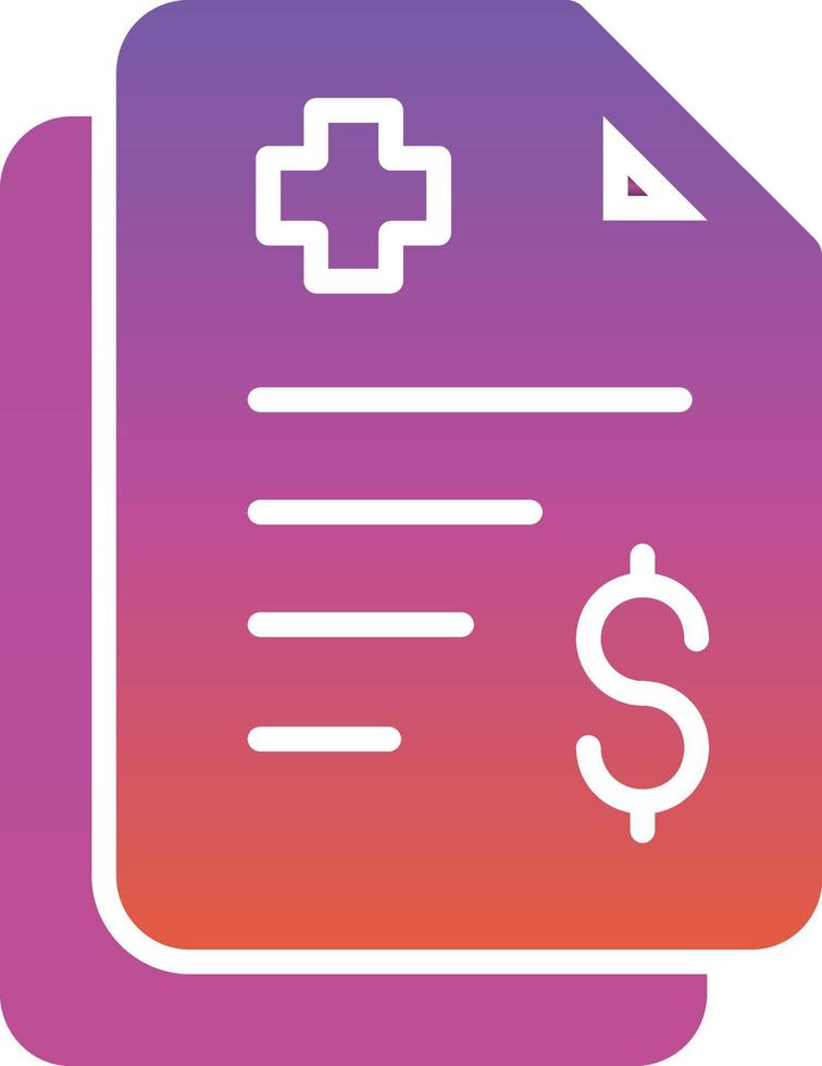 Medical Bill Vector Icon Design