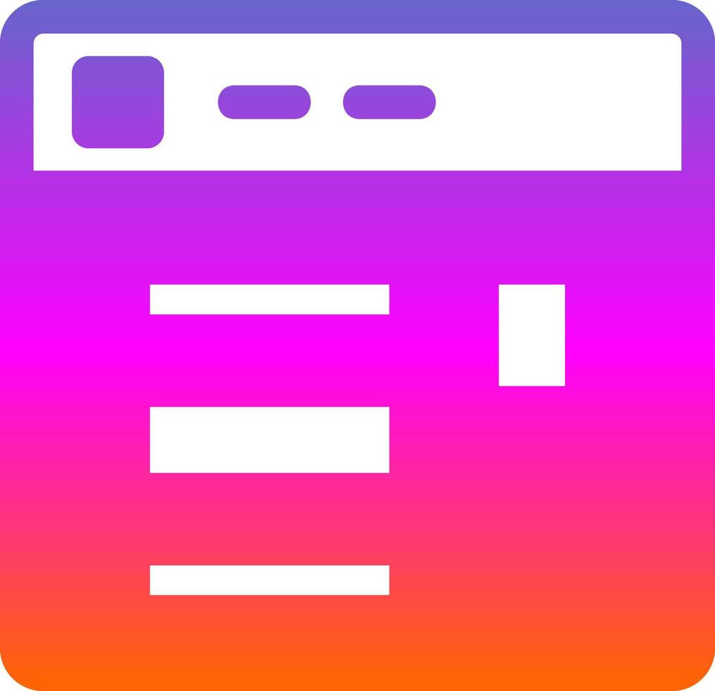 Website Layout Vector Icon Design