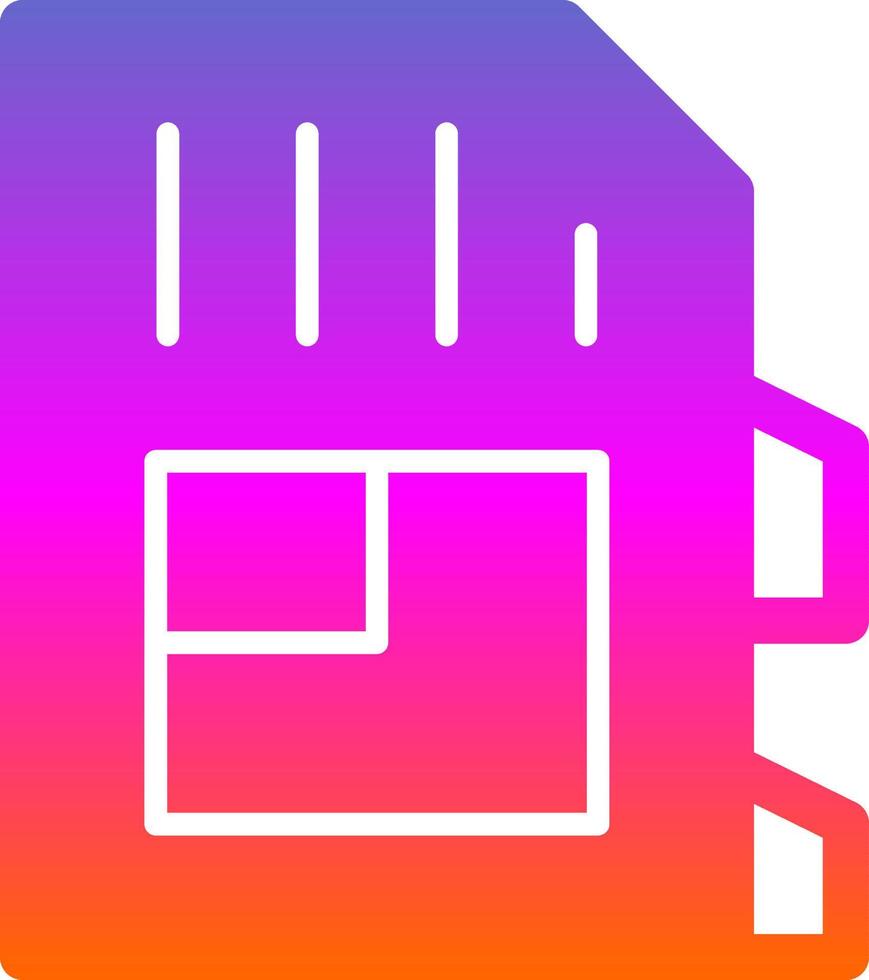 SD Card Flat Icon vector